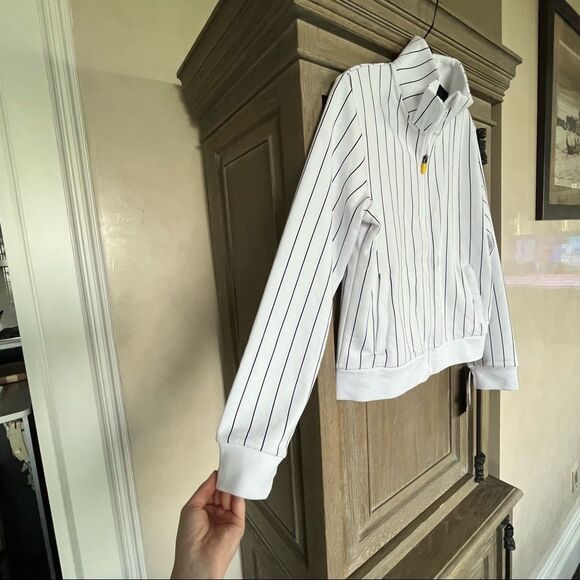 MPG Sport Game Plan White Pinstripe Jacket Medium NWT - Picture 8 of 16